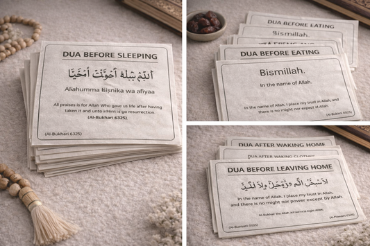12 Islamic Daily Dua Stickers (Arabic & English) for Kids